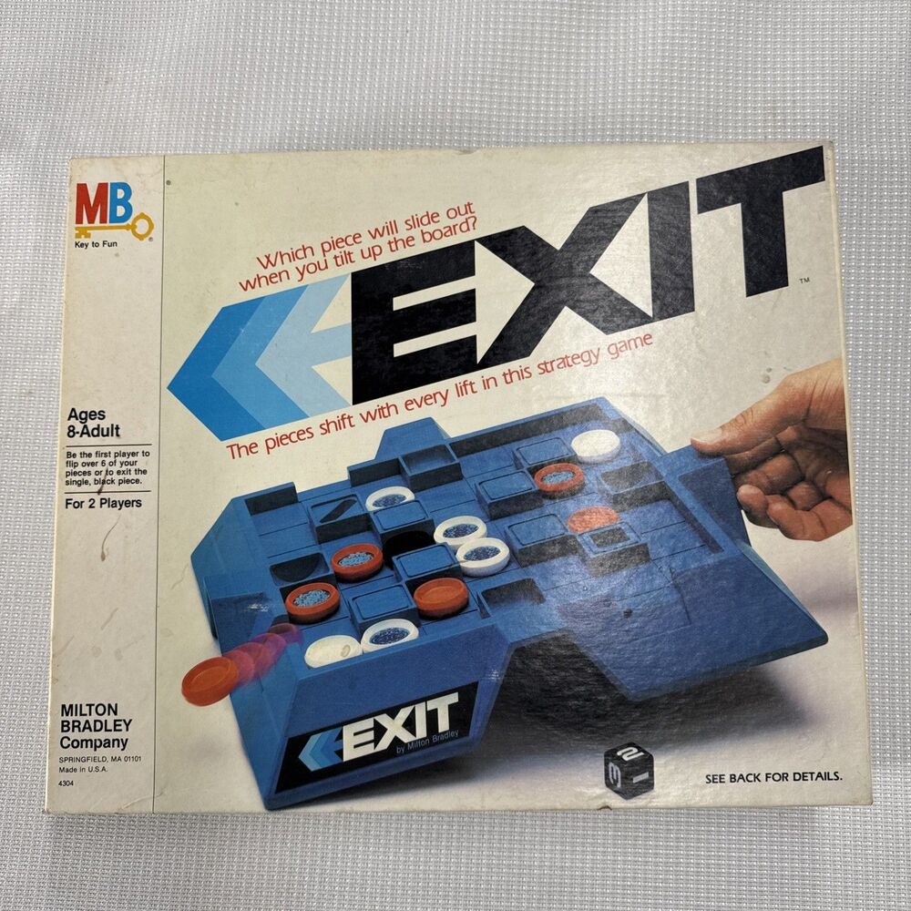 Vintage Milton Bradley EXIT 'The Lift and Shift Game' - 1983 - 100% Complete